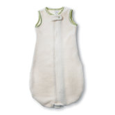 Organic zzZipMe Sack in Natural with Kiwi Trim