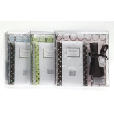 3 Piece Gift Set in Pastel with Brown Mod Circles