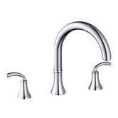 Faucets Double Handle Deck Mount Tub Only Faucet Trim
