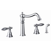 Two Handle Widespread Kitchen Faucet with Side Sprayer