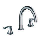 Handle Double Handle Deck Mount Tub Only Faucet Trim