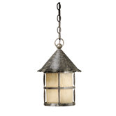 Glasgow 9" Outdoor Hanging Lantern in Black Walnut