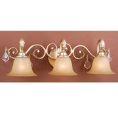 Newcastle  Vanity Light in Gilded White Gold