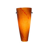 Milano Wall  Lava Swirl Glass Sconce in Satin Nickel