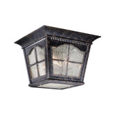 Arcadia 11" Outdoor Flush Mount in Burnished Patina