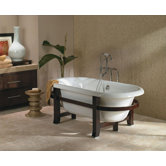 Era Freestanding Double-Ended Tub with Wooden Frame