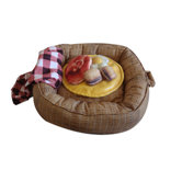 Picnic Basket Dog Bed and Toys Set