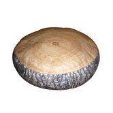 Round Wood Stump Dog Bed