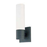 Link  Tube Wall Sconce in Textured Black