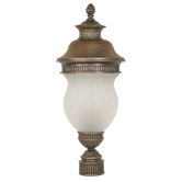 Luxor  Post Lantern in Platinum Gold