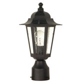 Cornerstone  Post Lantern in Textured Black