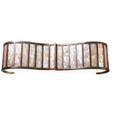 Affinity Sustainable Shell Three Bath Light in New Bronze