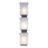 Rain Three Light Vanity Light in Rainy Night with Frosted Grass Shade