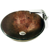 Stardust Glass Vessel Sink and Side Lever Faucet