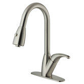 One Handle Single Hole Pull Out Spray Kitchen Faucet with Deck Plate