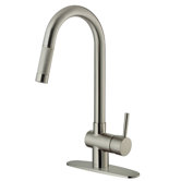 One Handle Single Hole Kitchen Faucet with Deck Plate and Spray
