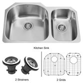70/30 Double Bowl Stainless Steel Undermount Kitchen Sink