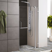 Frameless Shower Door with 3/8" Clear Glass