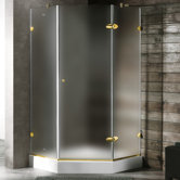 Neo-Angle Door Frameless Shower Enclosure with Base & Knob Handles