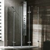 Neo-Angle Double Door Frameless Shower Enclosure