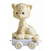 "Birthday Train Wishing You Grr-Eatness" Leopard Figurine