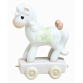 "Birthday Train Being Nine Is Just Divine" Horse Figurine