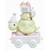 "Birthday Train Take Your Time It's Your Birthday" Turtle Figurine