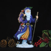"Tannenbaum Santa" Limited Edition Santa in Blue Coat Figurine