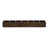 Aurora 7 Light Wood Candle Dish