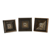 Regency Three Piece Framed Clock Set
