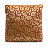 Harbin Square Box Pillow in Golden and Deep Auburn