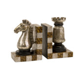 Two Piece Chess Bookend Set