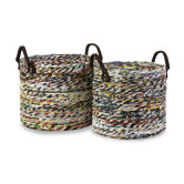 Alaina Recycled Magazine Basket (Set of 2)