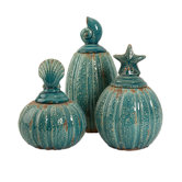 Pearson Jar with Shell Lids (Set of 3)