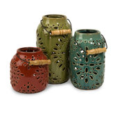 Luna Ceramic Lanterns (Set of 3)