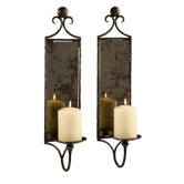 Hammered Mirror Wall Sconce (Set of 2)