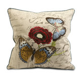 Julia Embroidered Butterfly Pillow