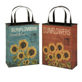Sunflower Tin Bag Vase (Set of 2)