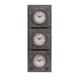 Gilbert Galvanized Triple Clock