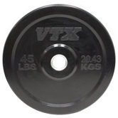 VTX 45 lbs Solid Rubber Bumper Plate