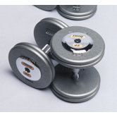 110 lbs Pro-Style Cast Dumbbells in Gray
