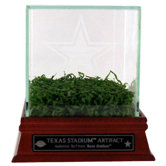 Texas Stadium Game Used Turf with Etched Glass Display Case and Nameplate
