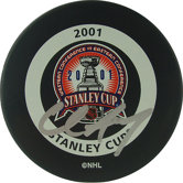 Chris Drury 2001 Stanley Cup Signed Puck