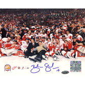 NHL Brendan Shanahan Red Wings 2002 Stanley Cup Team Autographed