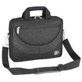 PASSAGE Series Black Compact Laptop Briefcase