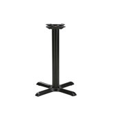 Black Steel Table Base with Stainless Steel or Reversable Table Top