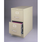26.5" Deep Commercial 2 Drawer Letter Size High Side Vertical File Cabinet