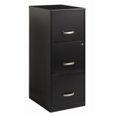 3 Drawer Soho Vertical File in Black