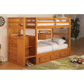 Weston Twin Over Twin Staircase Bunk Bed with Storage