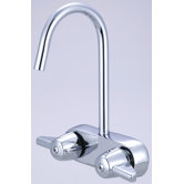 Leg Double Handle Deck Mount Tub Only Faucet Trim 3.38" Centers and 6.88" Gooseneck Spout Trim